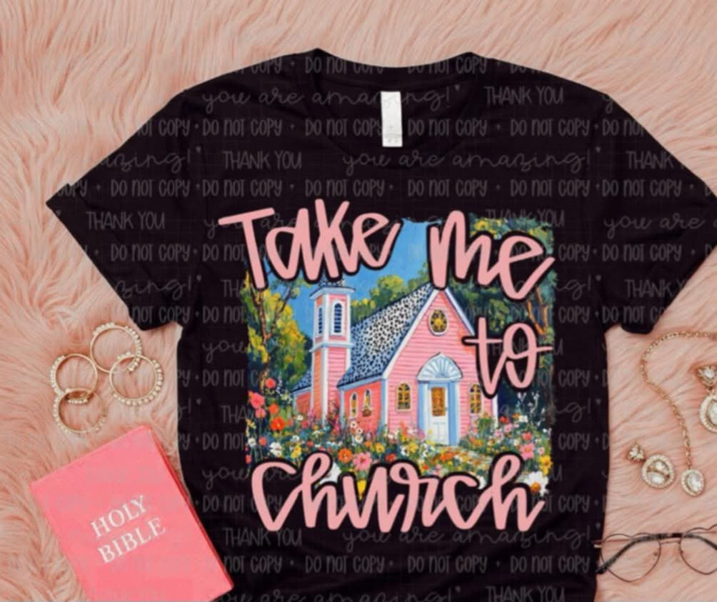 Take me to church pink (OHD) 99376 DTF transfer