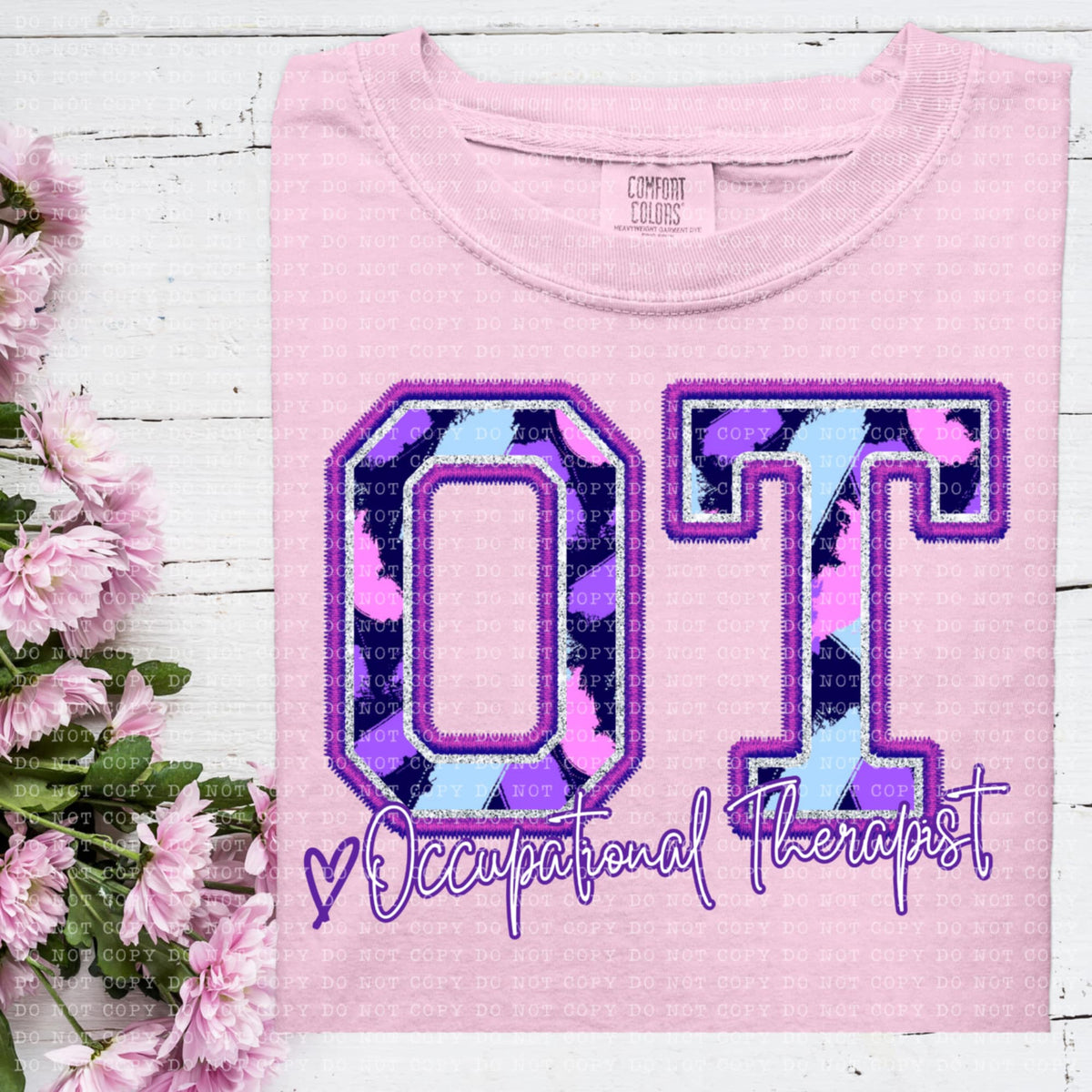 OT occupational therapist purple brushstrokes (ECHT) 93983 DTF transfer