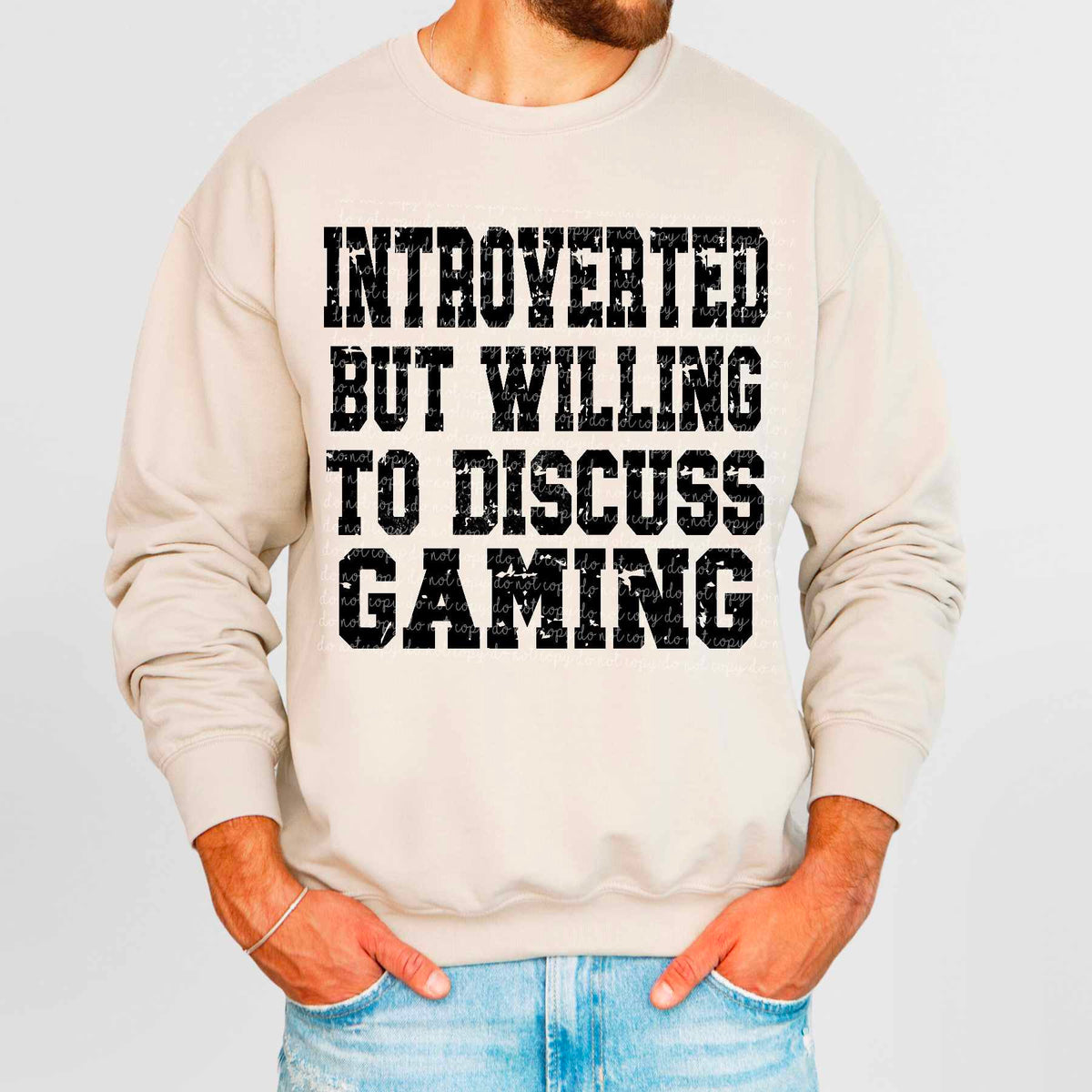 Introverted but willing to discuss gaming (CMLD) 84738 DTF transfer