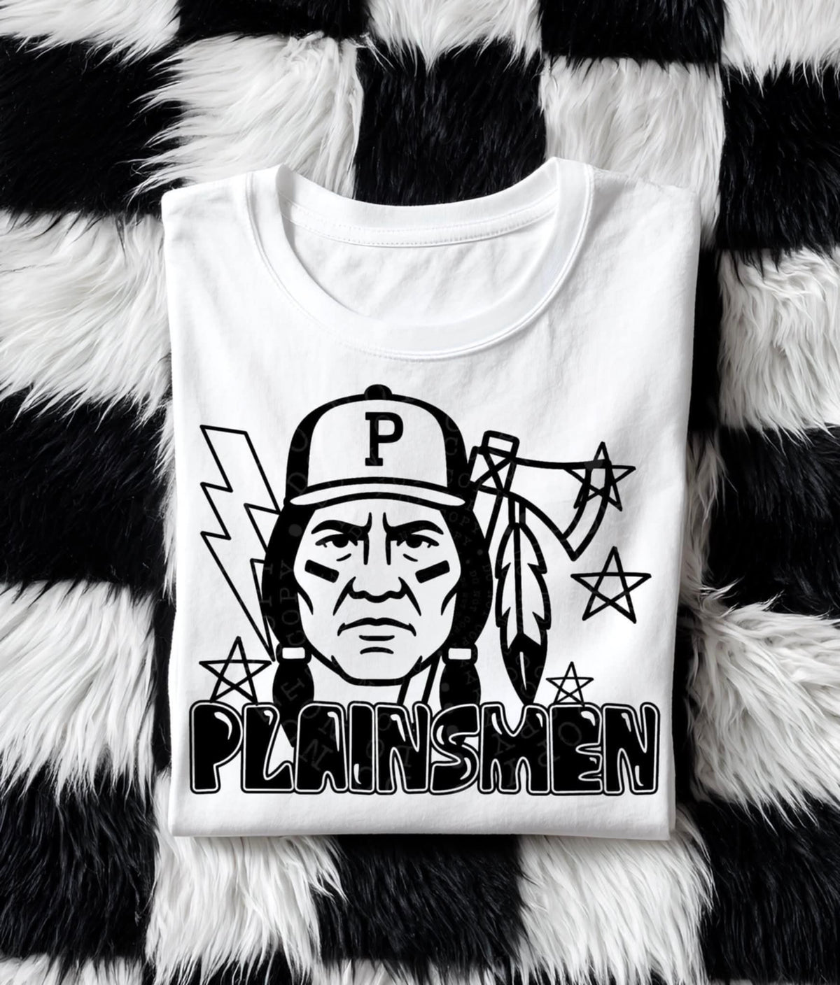 Plainsmen mascot BLACK (C’s) DTF transfer