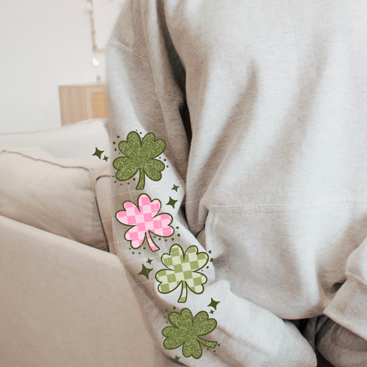 Lucky Pink & Green SET OF TWO SLEEVES (CSC) DTF transfer