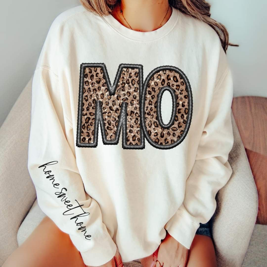 Missouri faux embroidery leopard (sleeve sold separate) 49459 DTF transfers