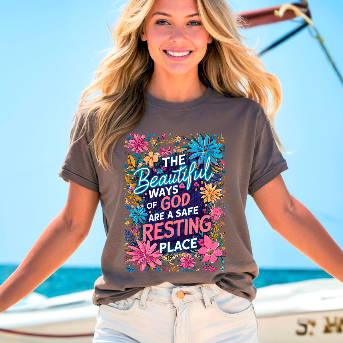 The beautiful ways of god are a safe resting place 95483 DTF transfer