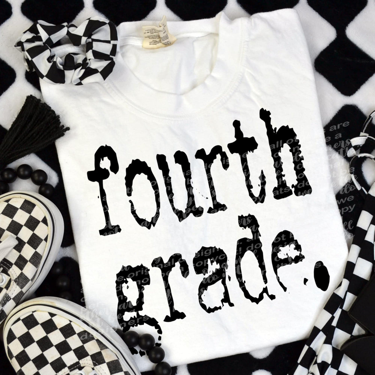 Fourth Grade black (TTD) DTF transfer