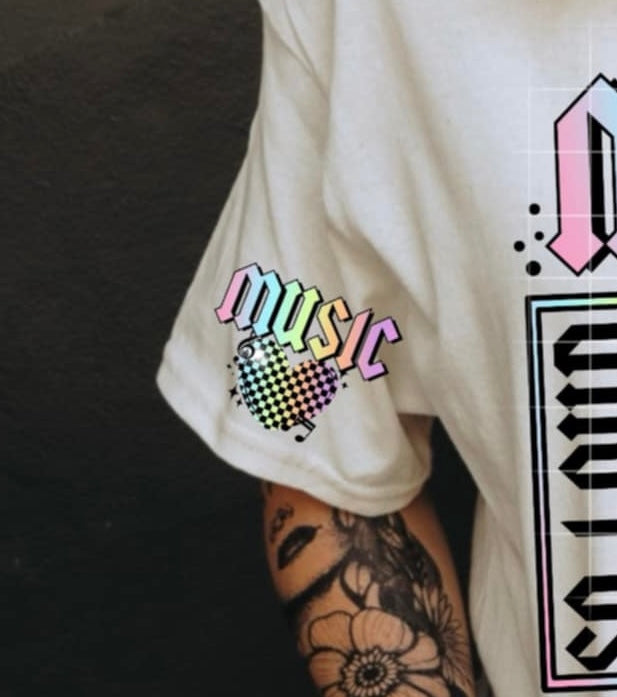 Music black details (CSC) 95713 DTF transfer