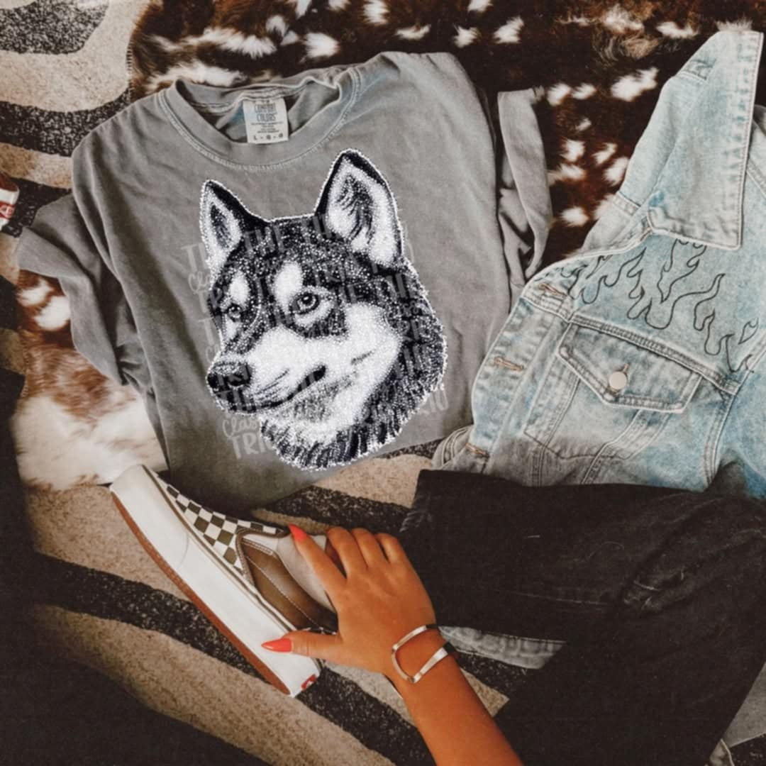 Rhinestone husky (Classy) 95266 DTF transfer