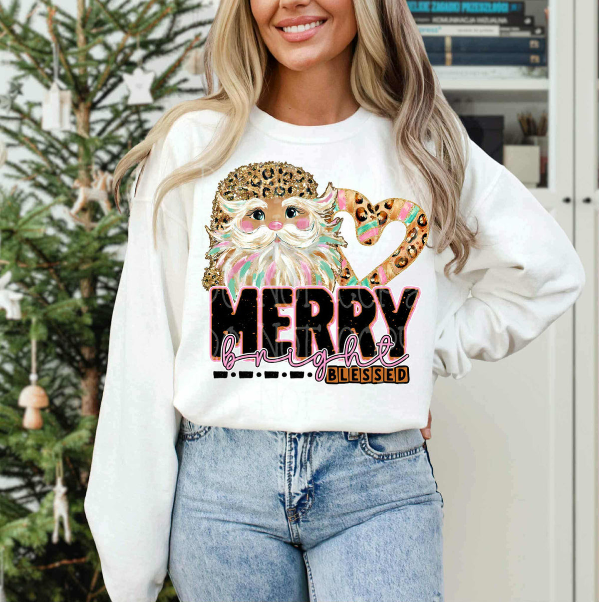 Merry Bright Blessed Santa (C’s) DTF transfer