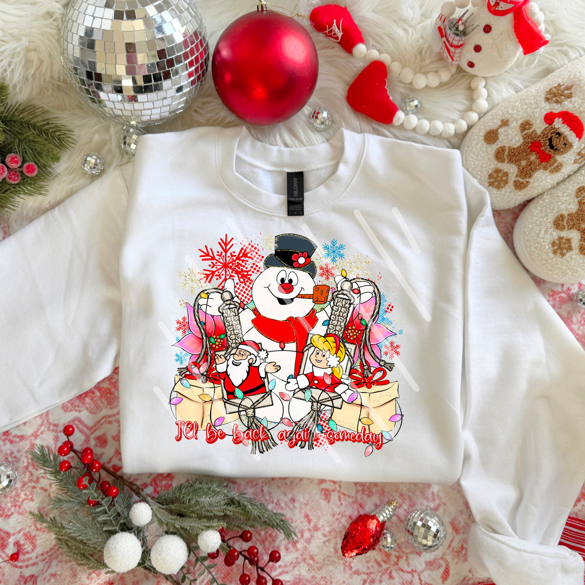 Snowman and Friends collage (RENEWED) 113642 DTF transfer