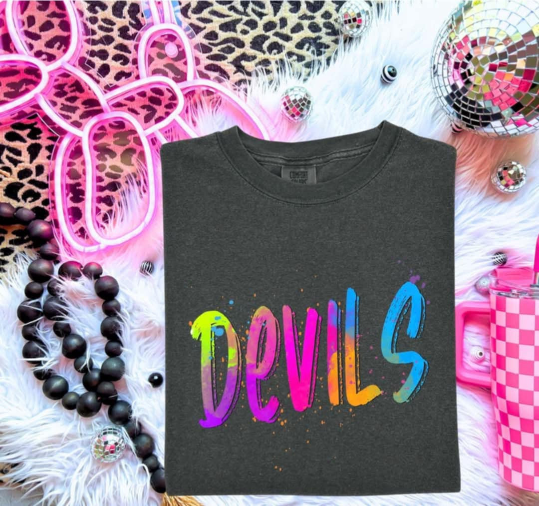 Devils Neon Splatter (S&G) 100007 DTF transfer