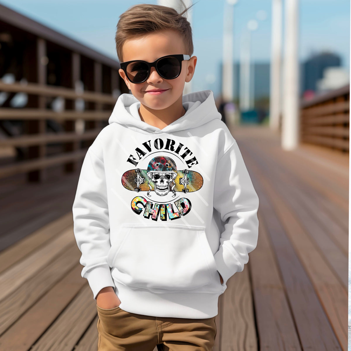 Favorite child skull skateboard 113903 DTF transfer