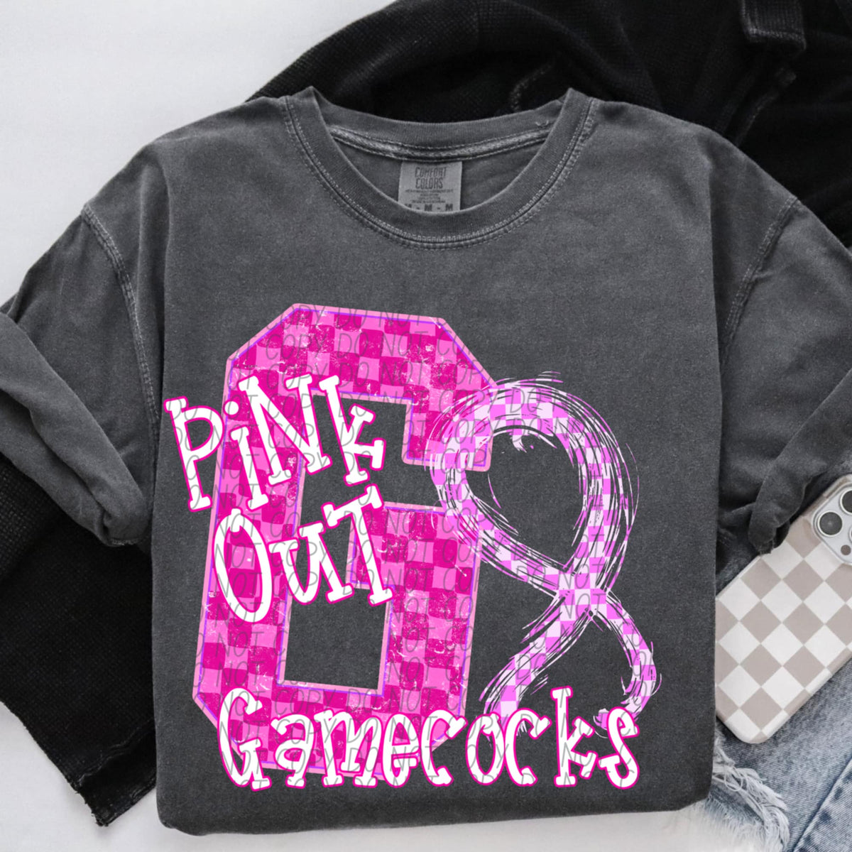 Gamecocks Pink Out Varsity (city) DTF Transfer