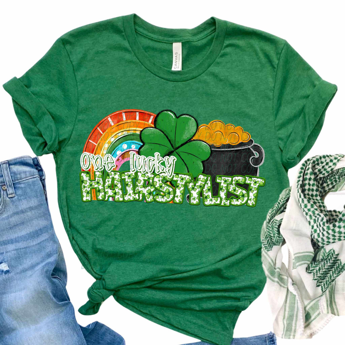 One lucky hairstylist (CITY) 84138 DTF transfer