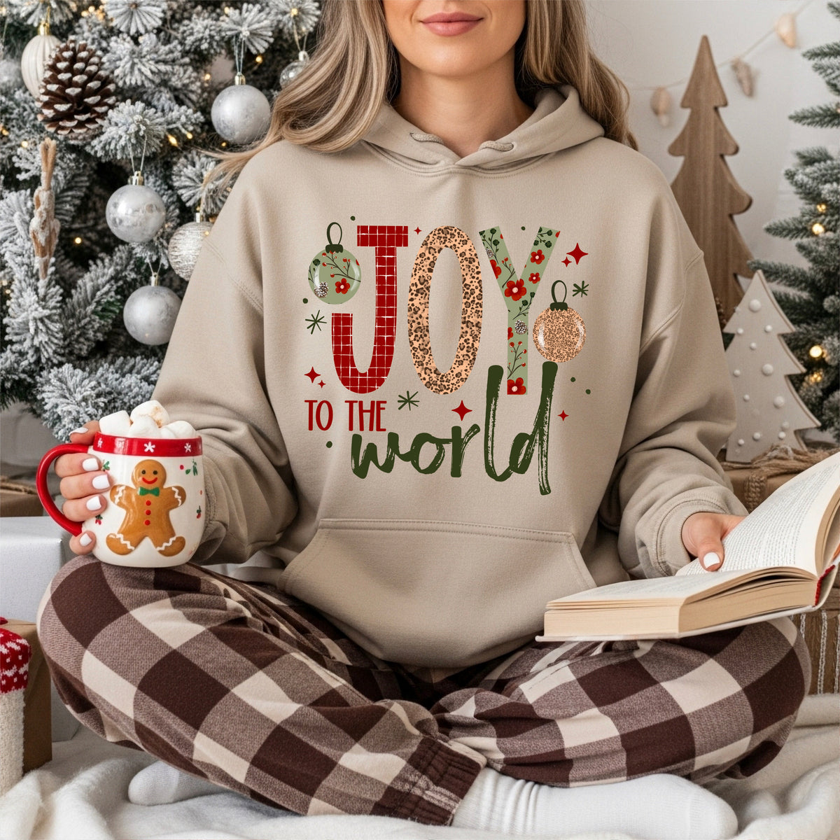 Joy to the world floral and leopard (csc) DTF Transfer
