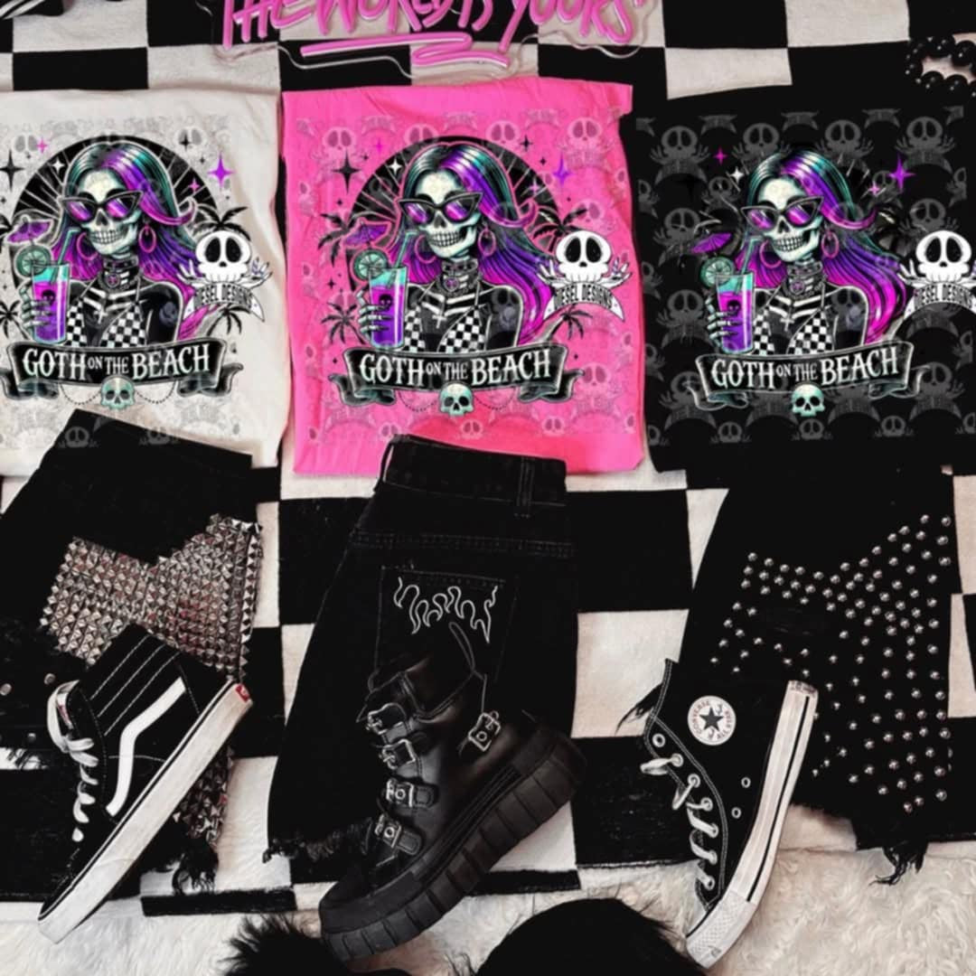 Goth on the beach 103998 DTF transfer