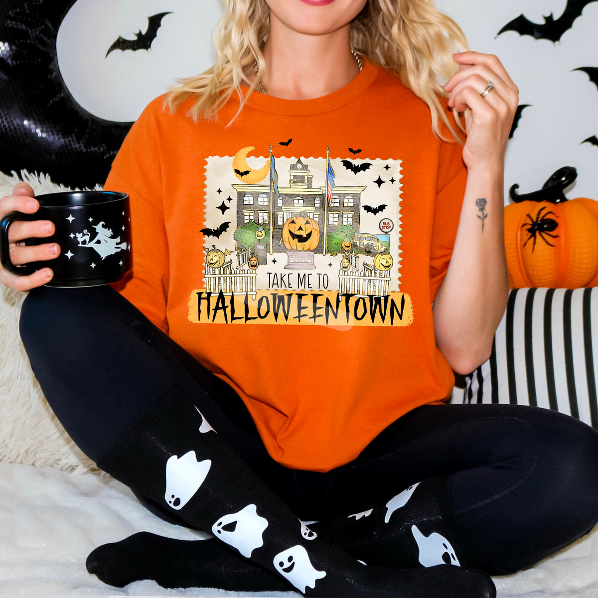 Take me to halloweent0wn stamp exclusive DTF transfer