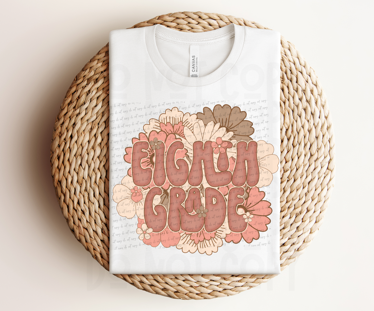 Eighth Grade (pastel florals) 30864 DTF transfer