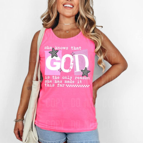 She knows that god is the only reason 106381 DTF transfer