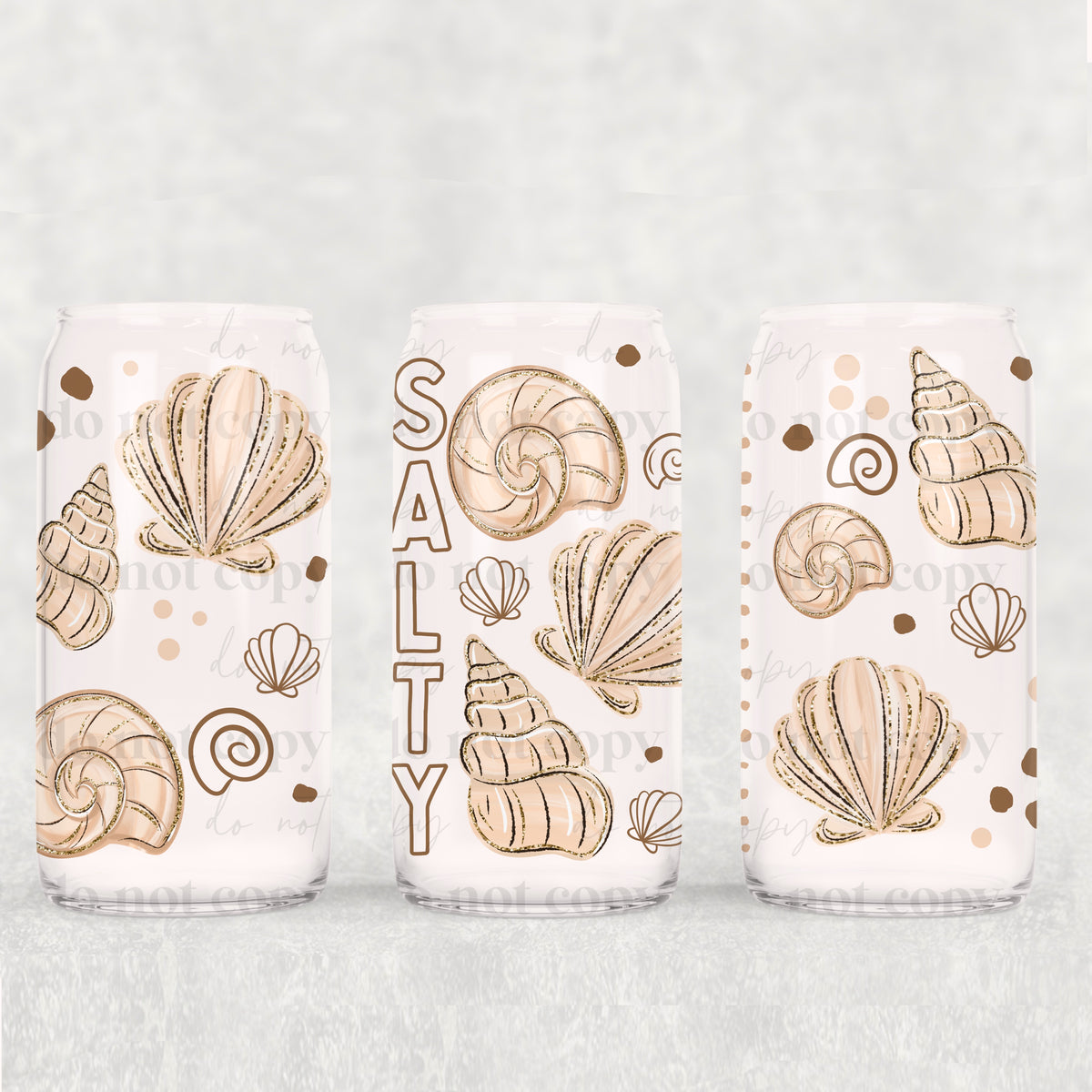 Salty Sea Shells (CSC) UV DTF WRAP