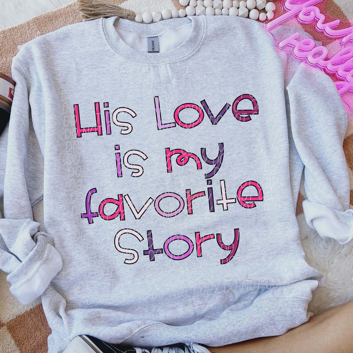 His love is my favorite story (city) DTF transfer