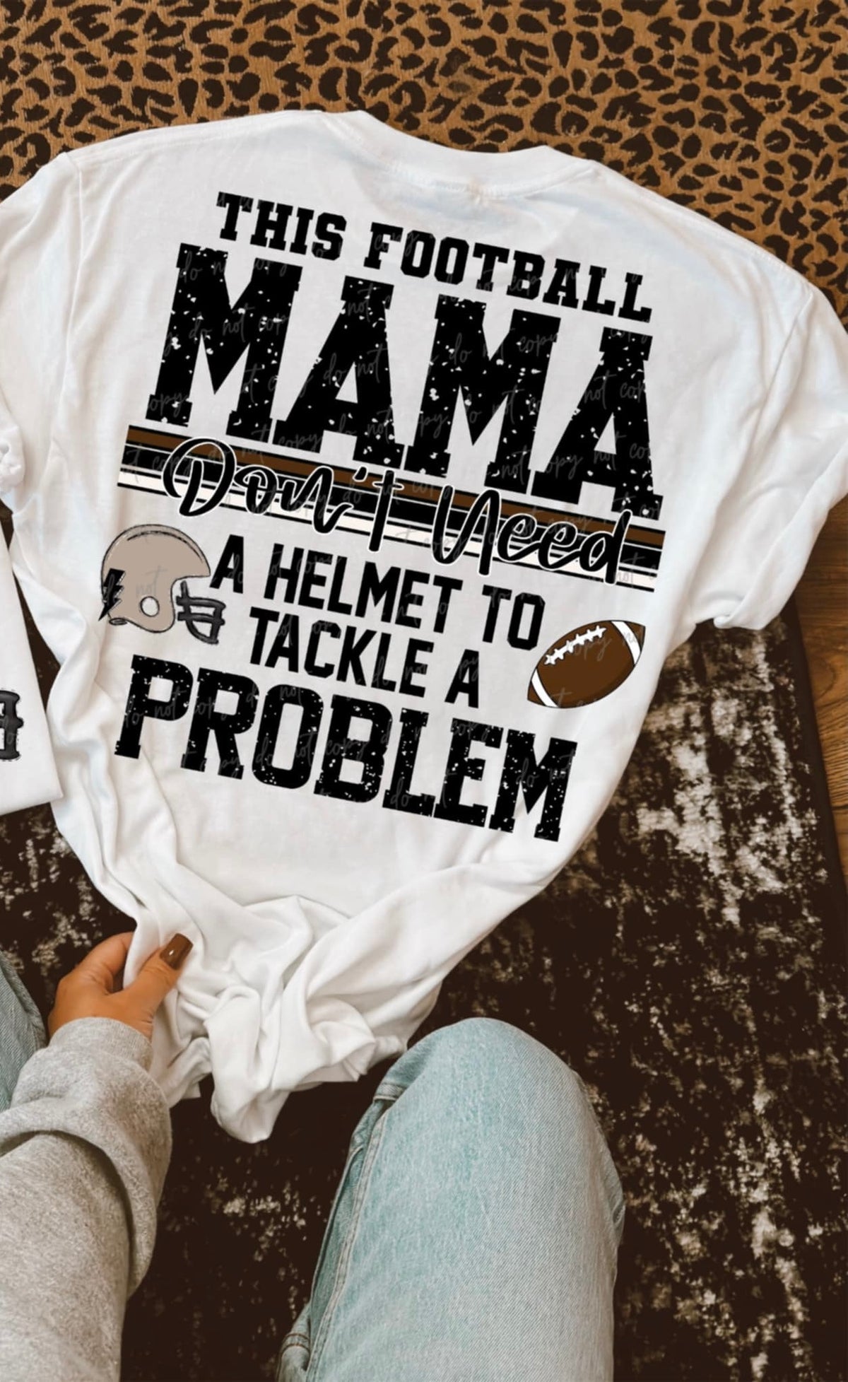 This football Mama don’t need a helmet to tackle a problem (VIRGO) 94485 DTF transfer