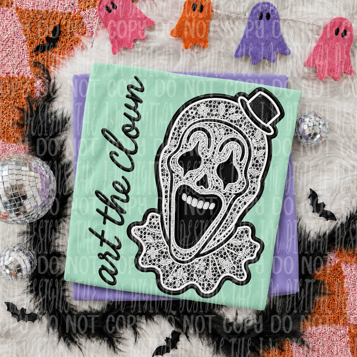 Art the clown lace (J&M) DTF transfer