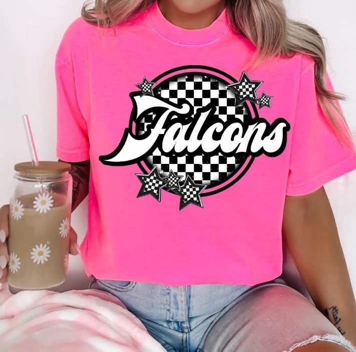 Falcons checkered circle (S&G) 82370 DTF transfer