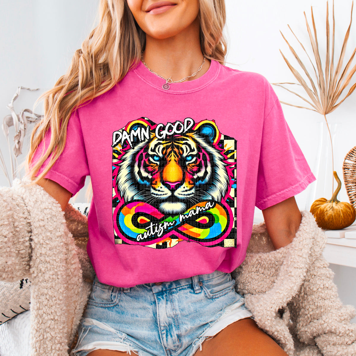 Damn good autism mama 93834 DTF transfer