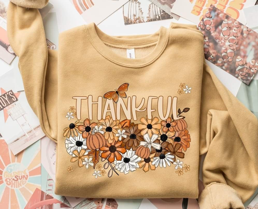 Thankful fall florals (S&G) 58738 DTF transfer