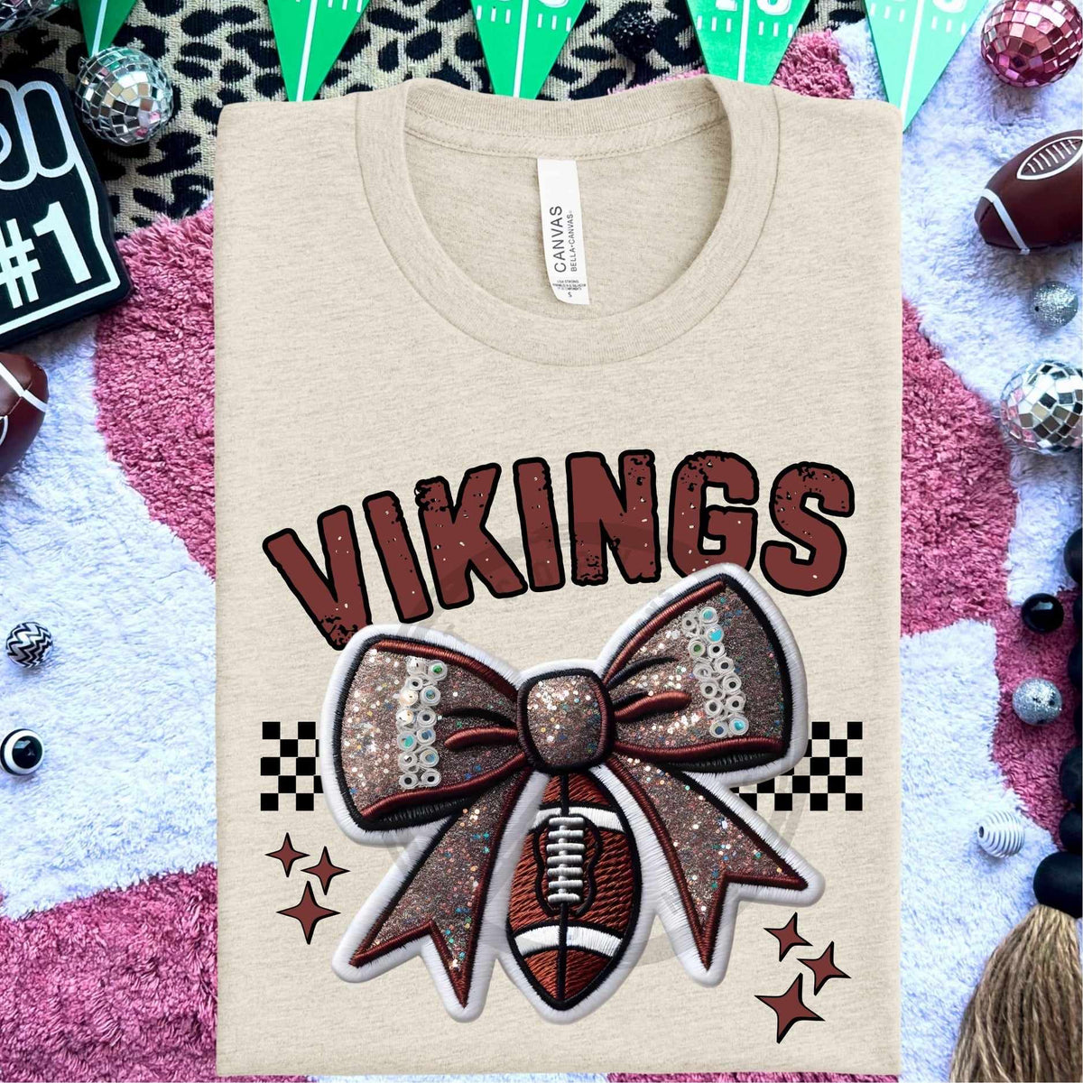 Vikings bow and football (HW) 58313 DTF transfer