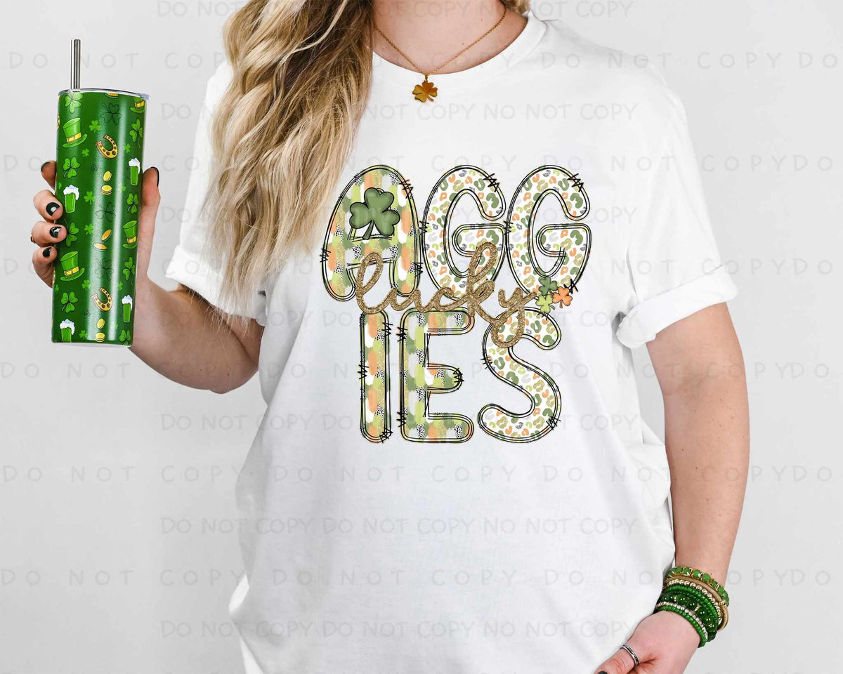 Lucky aggies st Patrick patterns (caplinger) 82469 DTF transfer