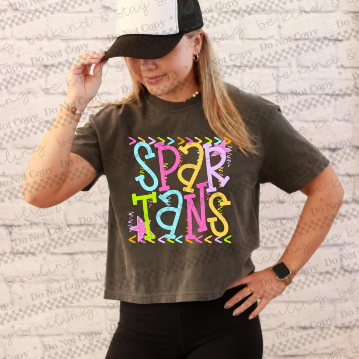 Spartans rainbow arrows mascot CMLD DTF transfer