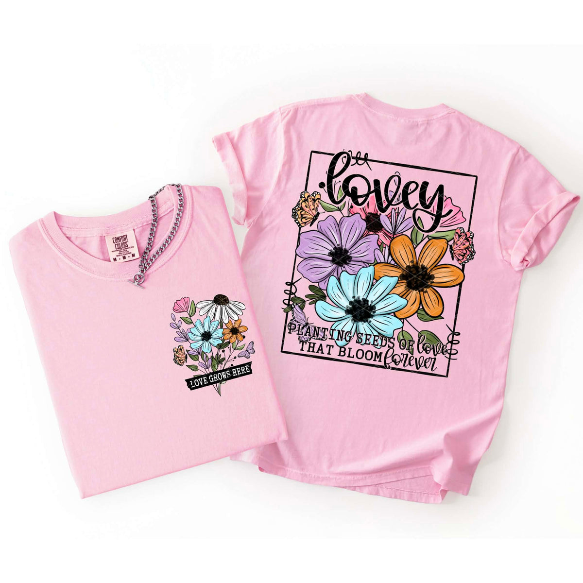 Lovey planting seeds (back print only) (SDD) DTF transfer