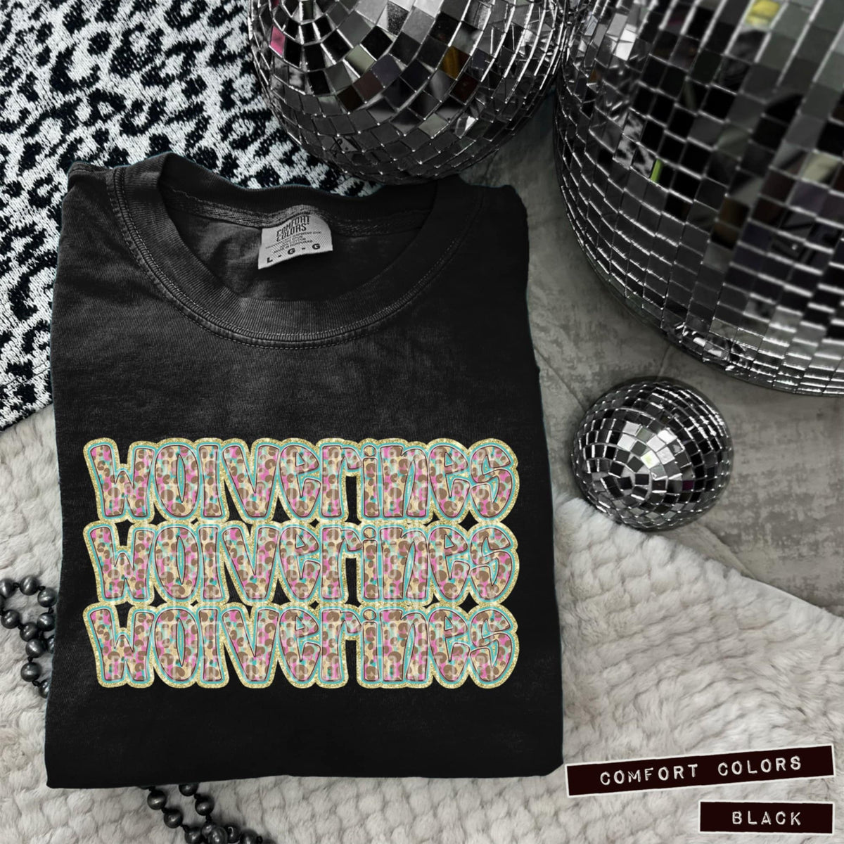 Wolverines Leopard Stacked (Caplinger) 98415 DTF transfer