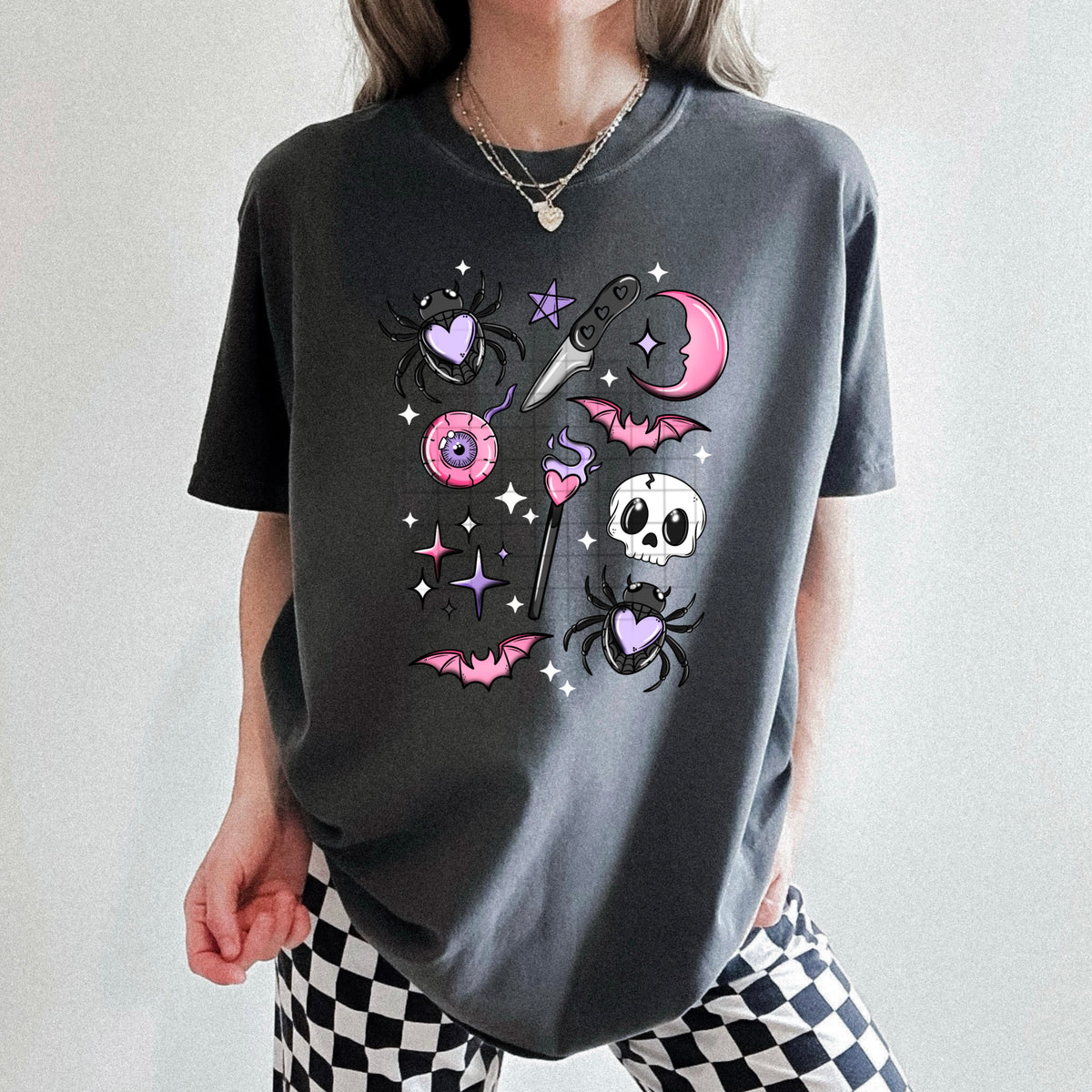 Pink and Purple spooky things (CSC) DTF transfer