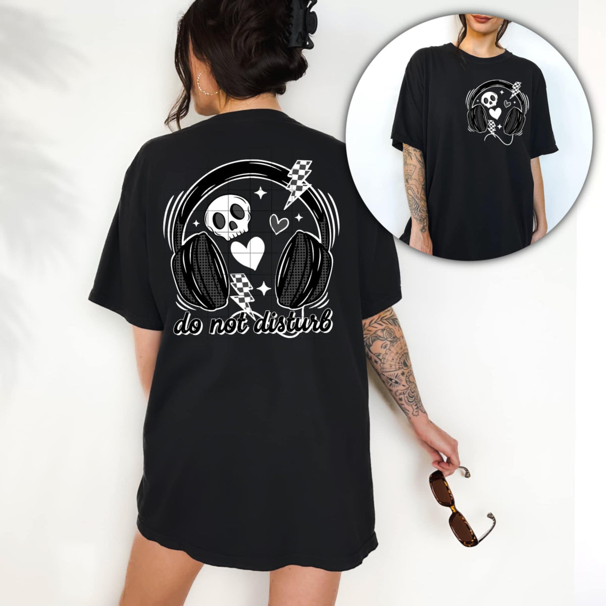 Do not disturb white outline BACK (CSC) 91014 DTF transfer