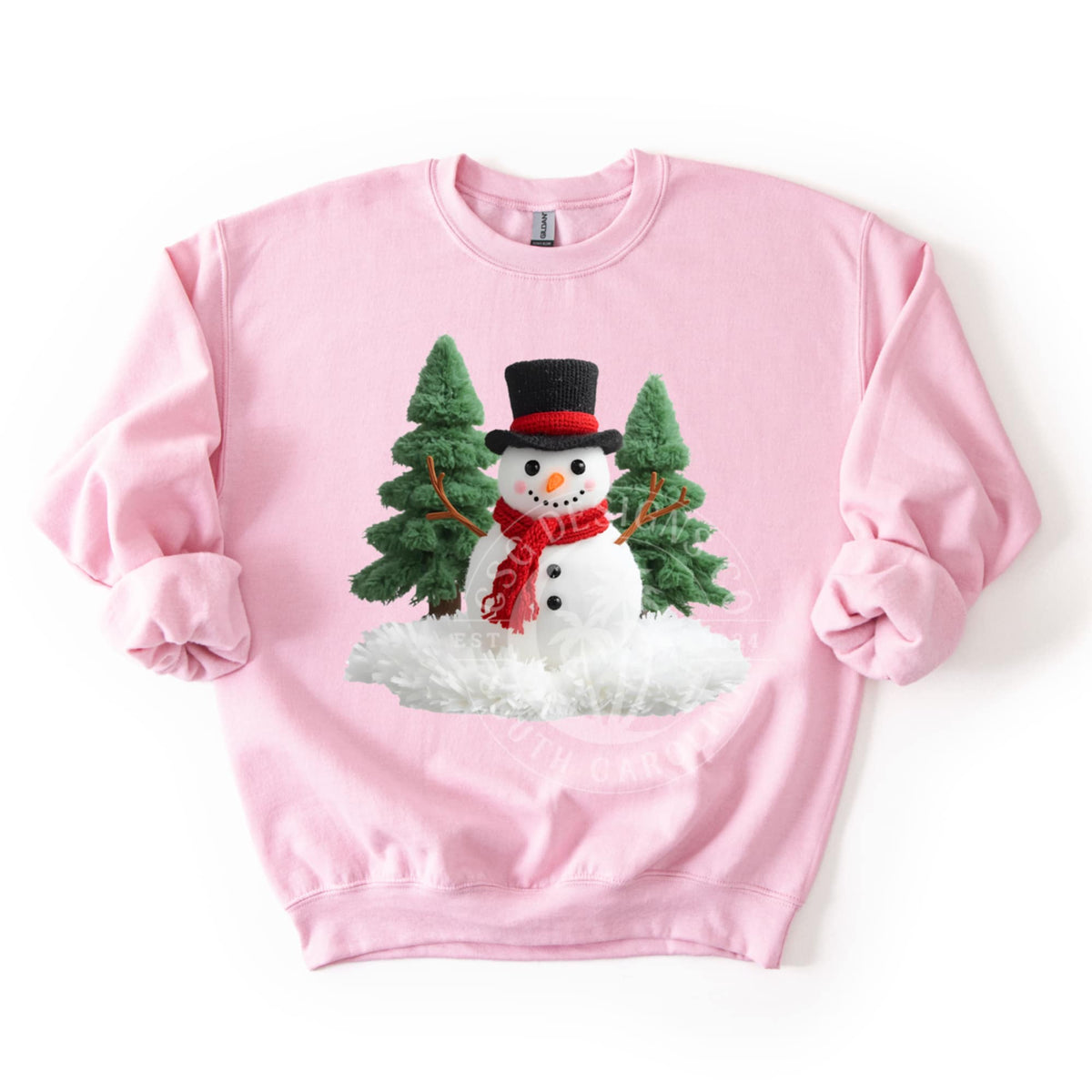 Faux yarn snowman and trees (CSG) DTF transfer