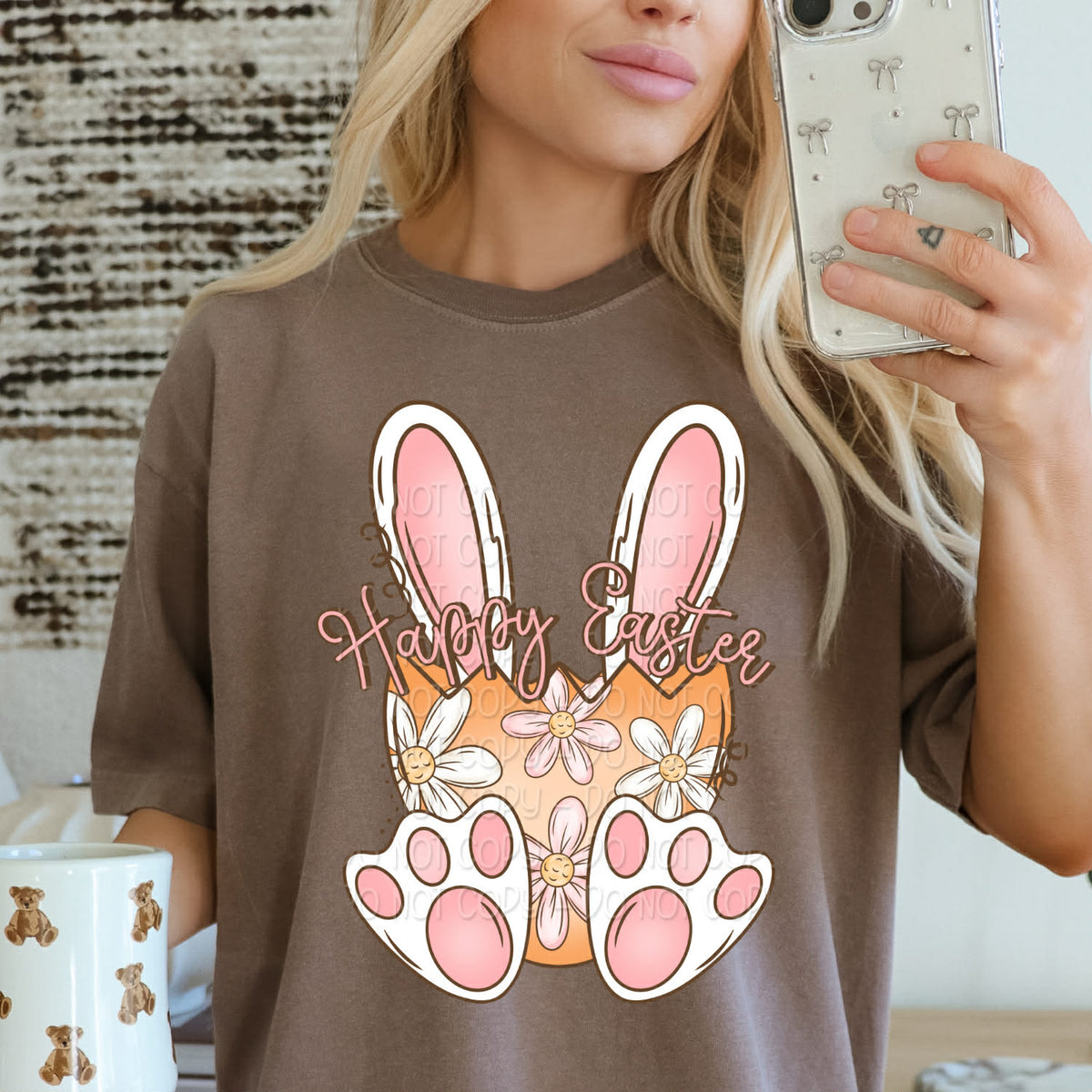 Happy Easter bunny egg (DWS) DTF transfer