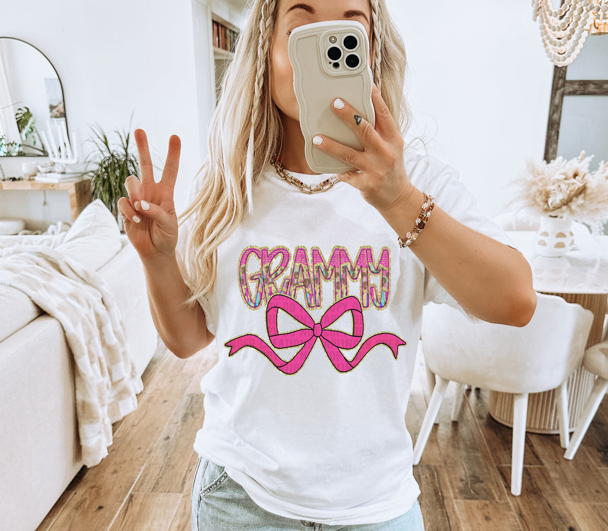 Leopard Grammy Big Bow (Caplinger) DTF transfer