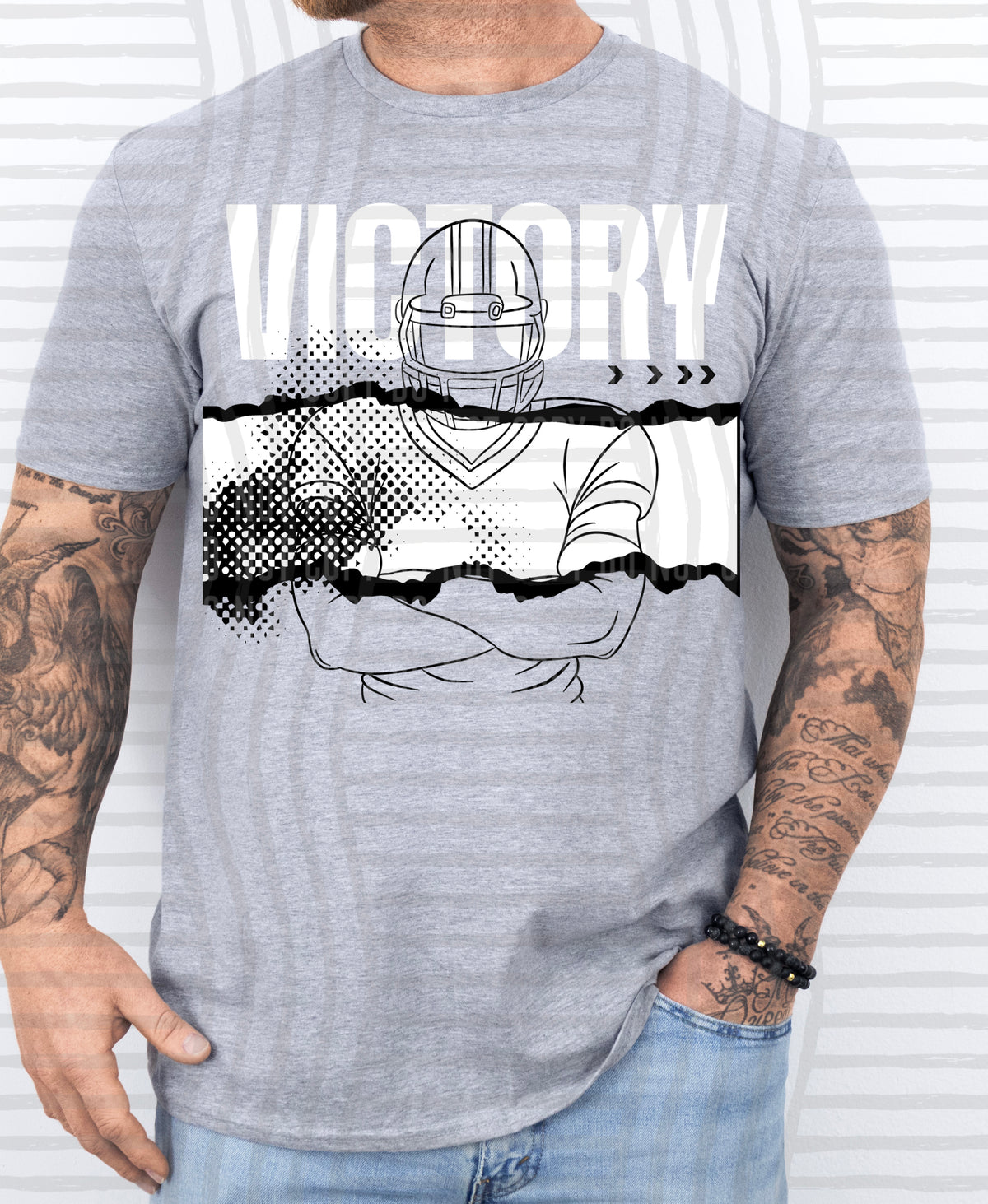 victory football player WHITE (caplinger) DTF Transfer