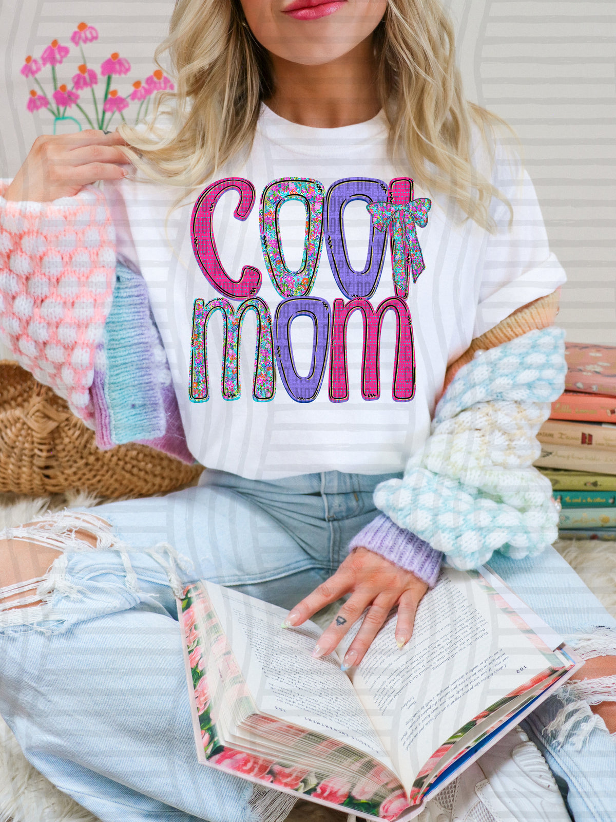 cool mom pastel colors (Caplinger) DTF Transfer