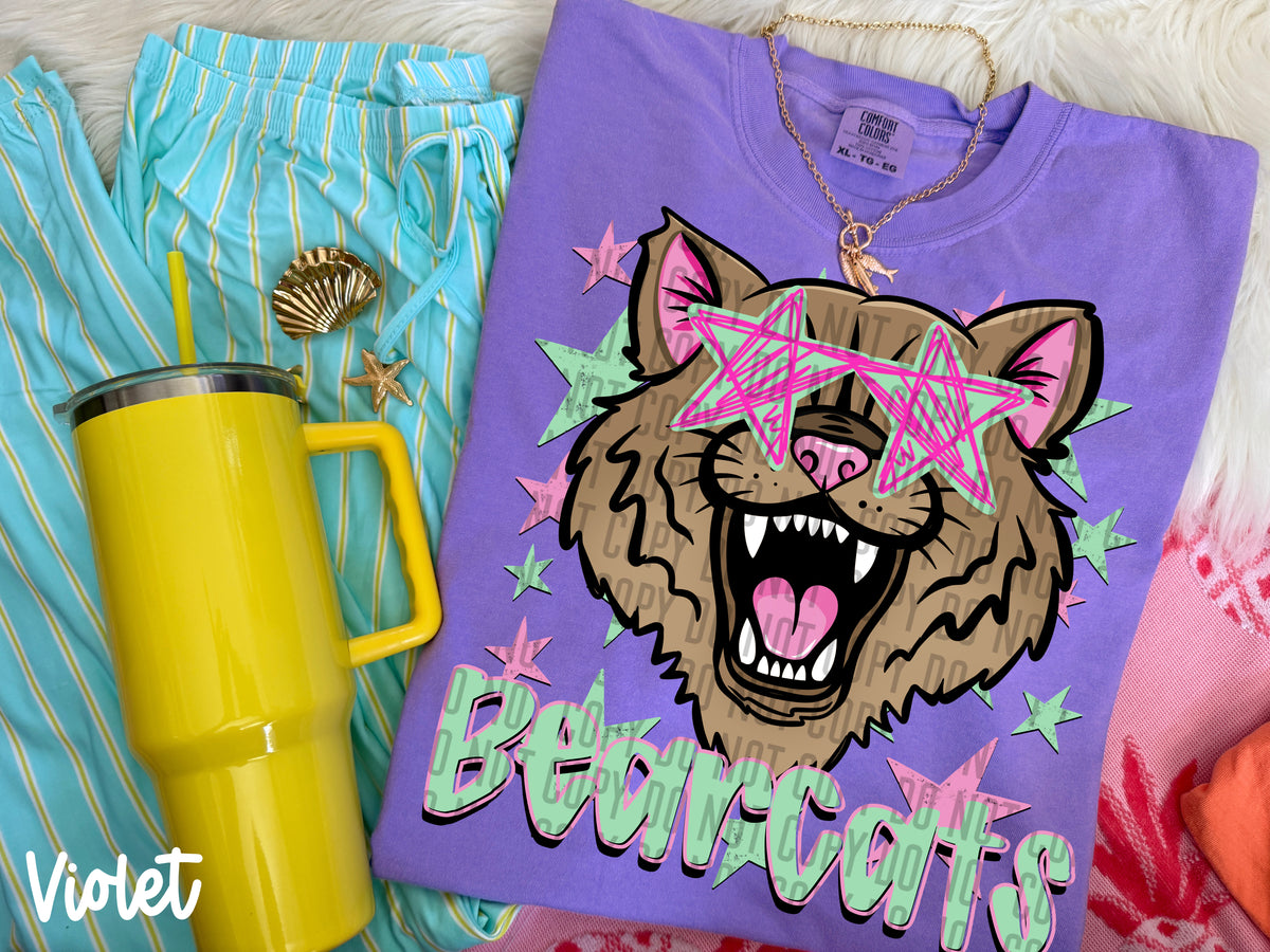 bear cats preppy starry eyed (Caplinger) DTF Transfer