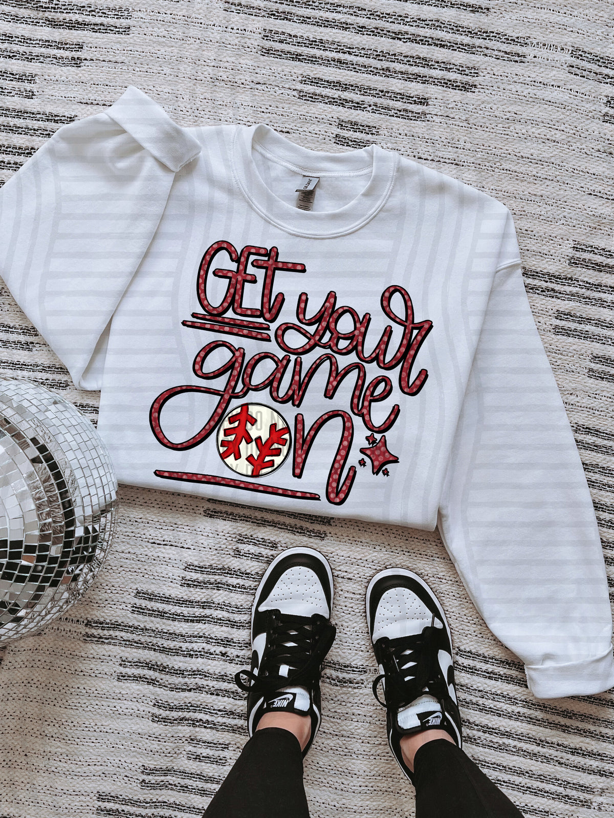 crimson get your game day on baseball twinkle stars (cap) DTF Transfer