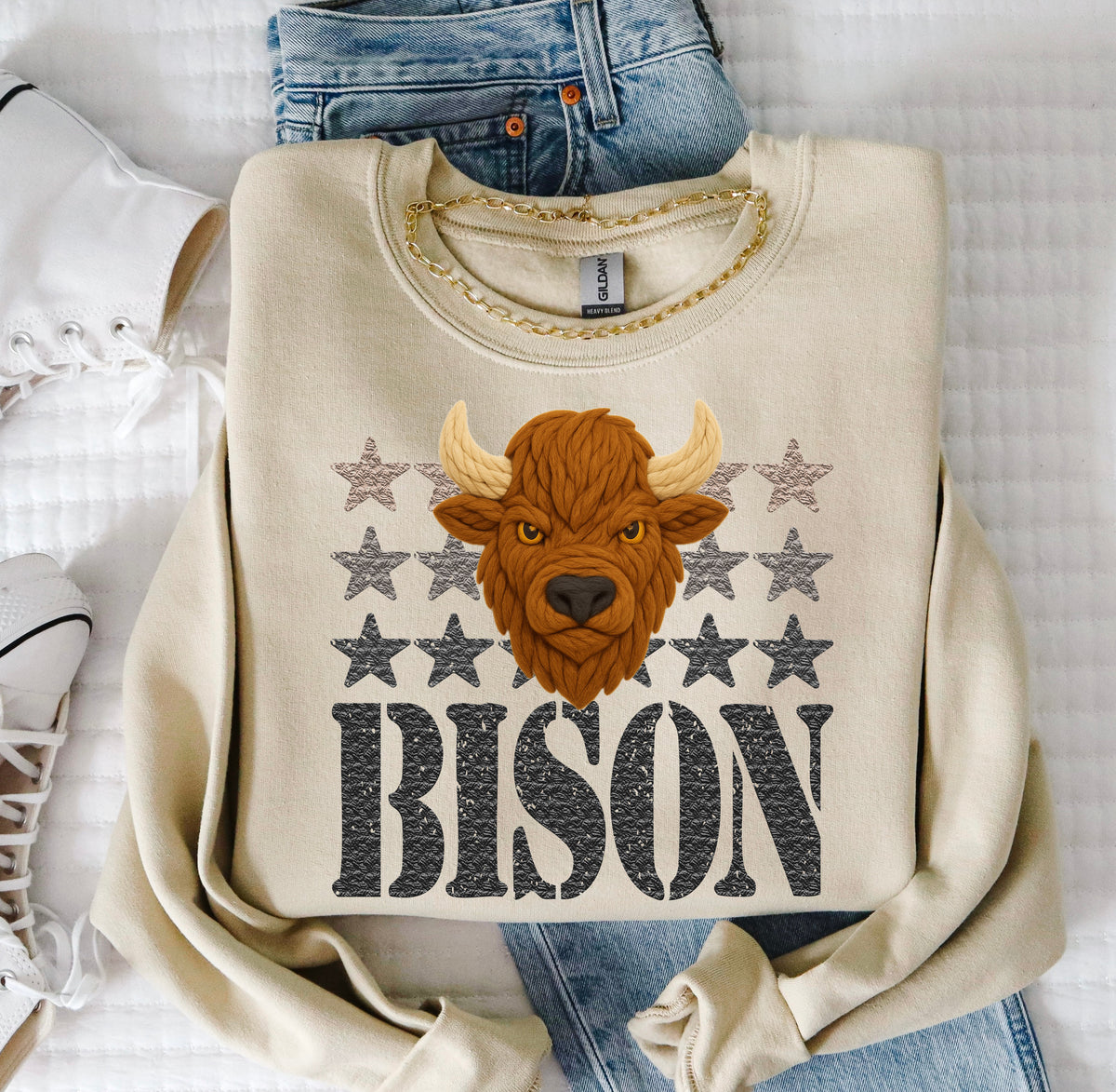 Bison Yarn Mascot (S&G) DTF transfer