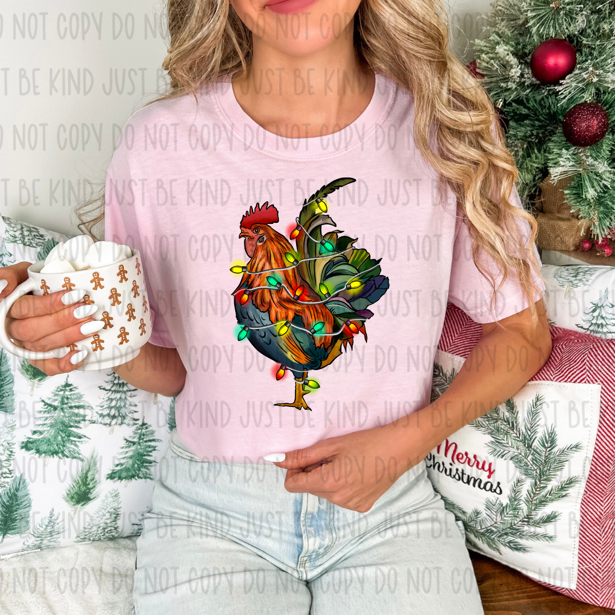 Christmas Rooster (RD) 72379 DTF Transfer