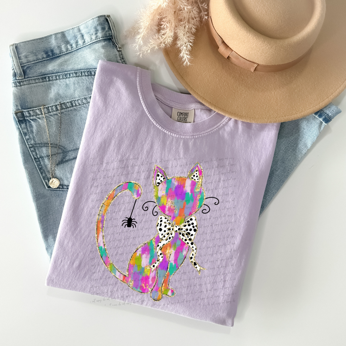 Colorful Coquette Cat 68390 DTF Transfer