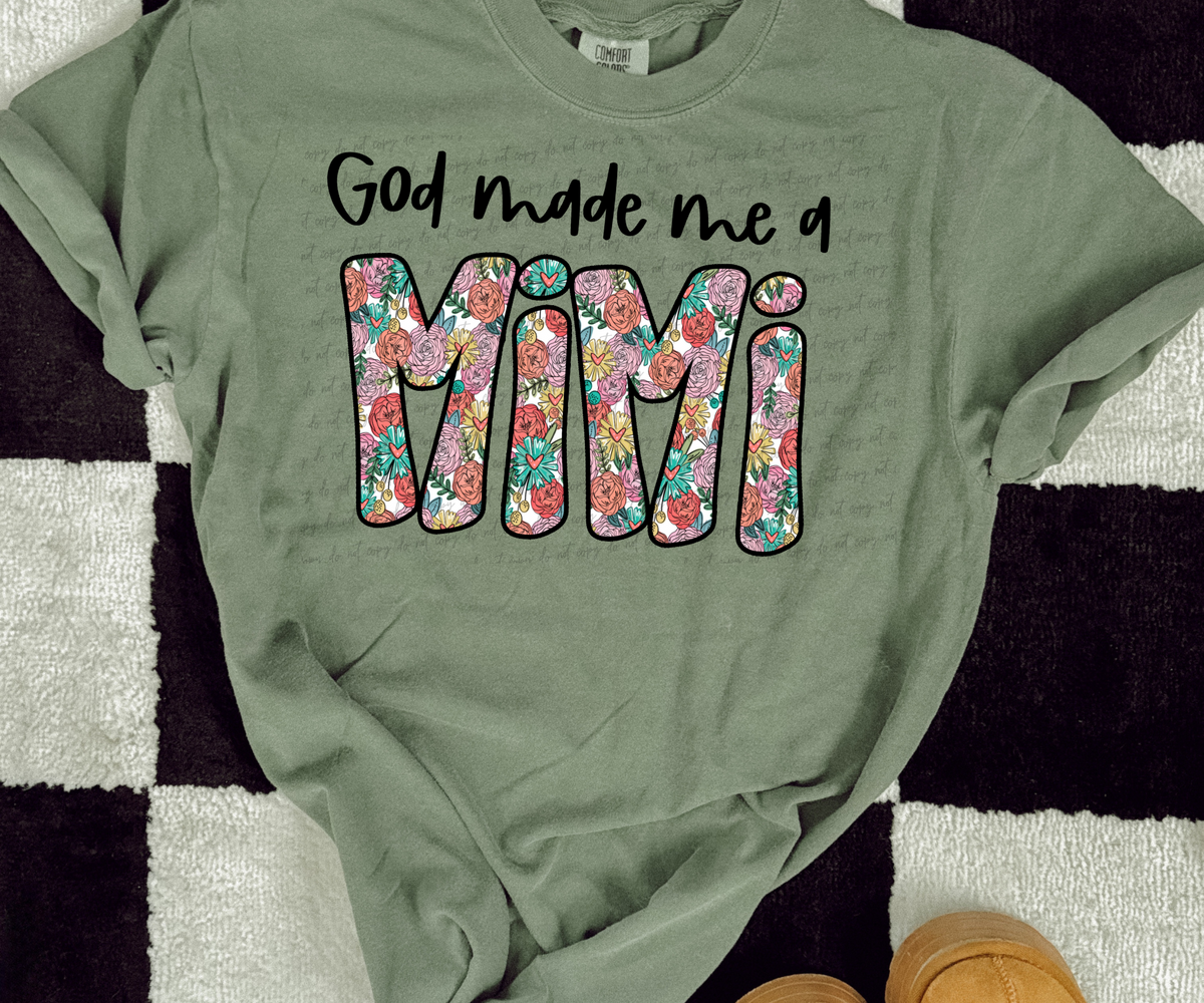 God made me a mimi floral 28851 DTF Transfer