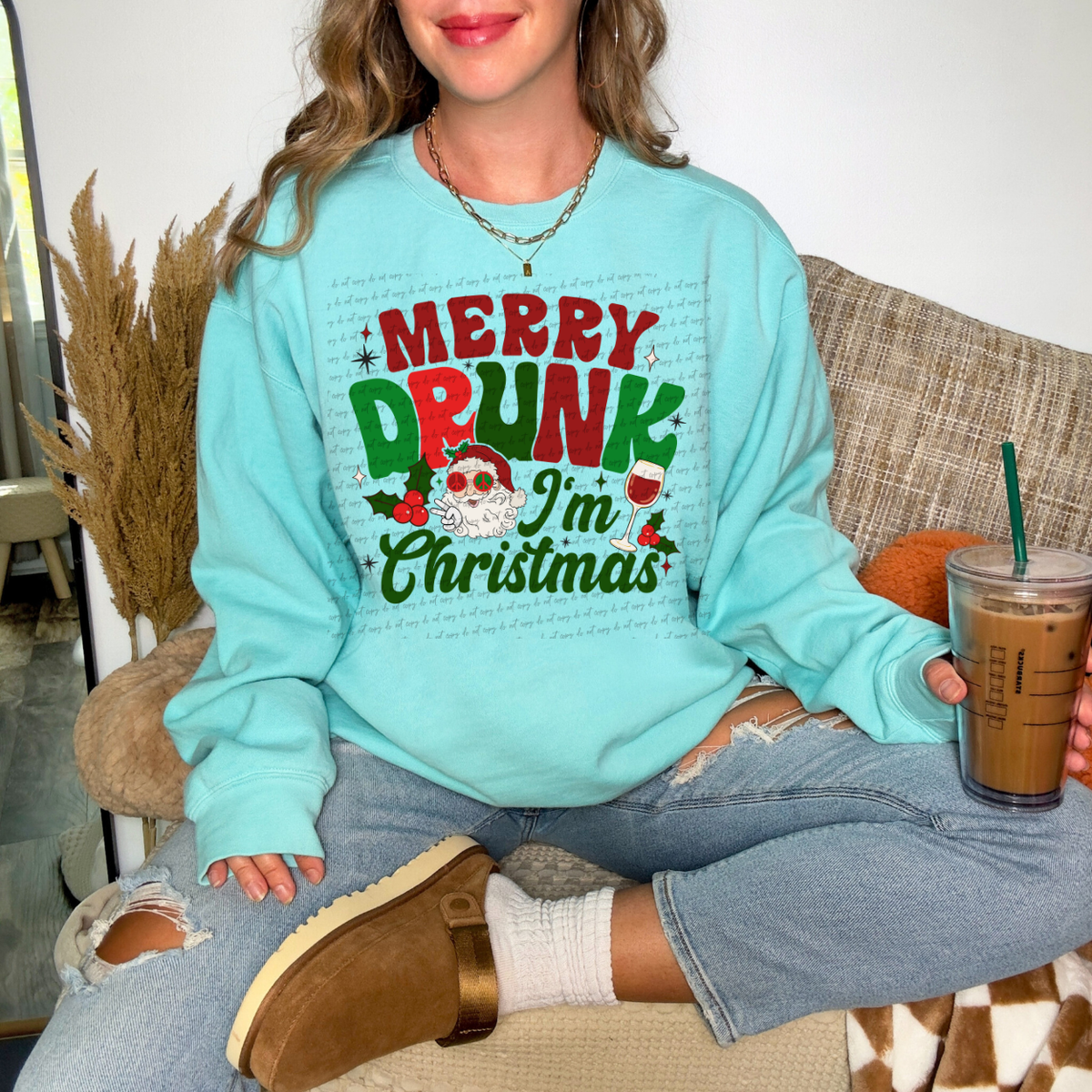 Merry Drunk I'm Christmas 68533 DTF Transfer