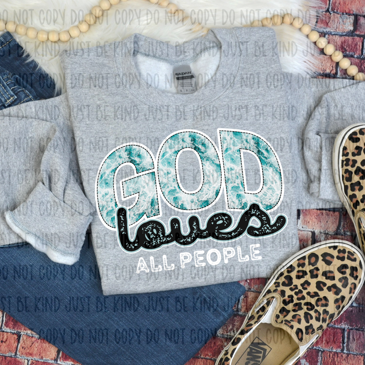GOD Loves People (Revel) 72465 DTF Transfer