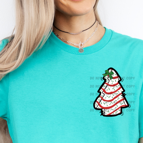 Christmas Tree Cake *POCKET ONLY/BACK* (KPI) DTF Transfer