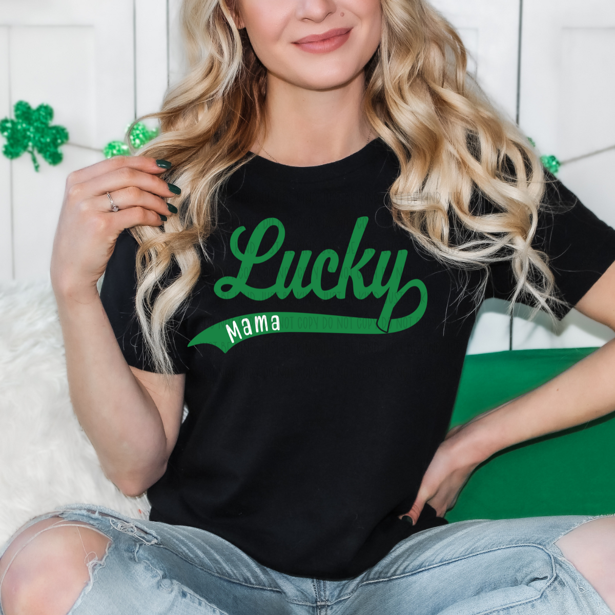 Lucky Mama Green/White (KPI) 83551 DTF Transfer
